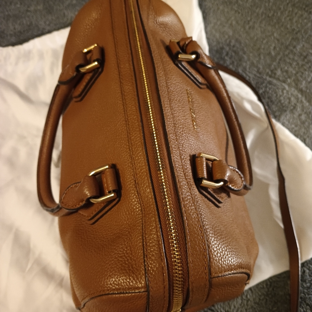 Michael Kors Brown/Tan Leather Satchel - Picture 6 of 13